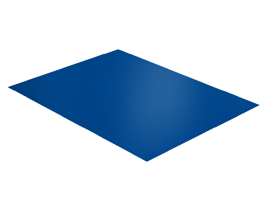 Тип полимерного покрытия — эмаль ПВДФ, фактура покрытия — гладкая